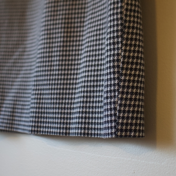 Jacob | Houndstooth Black White Cotton Pencil Skirt - Picture 3 of 6